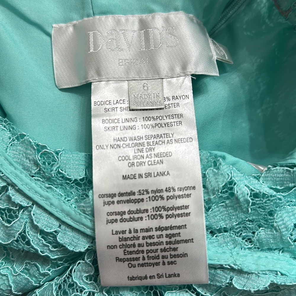 David’s Bridal One Shoulder Formal Dress Size 6 - Picture 5 of 6